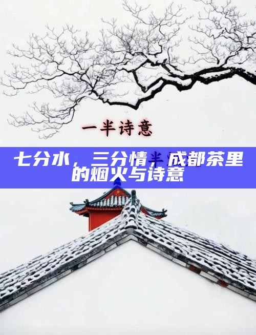 七分水，三分情，成都茶里的烟火与诗意